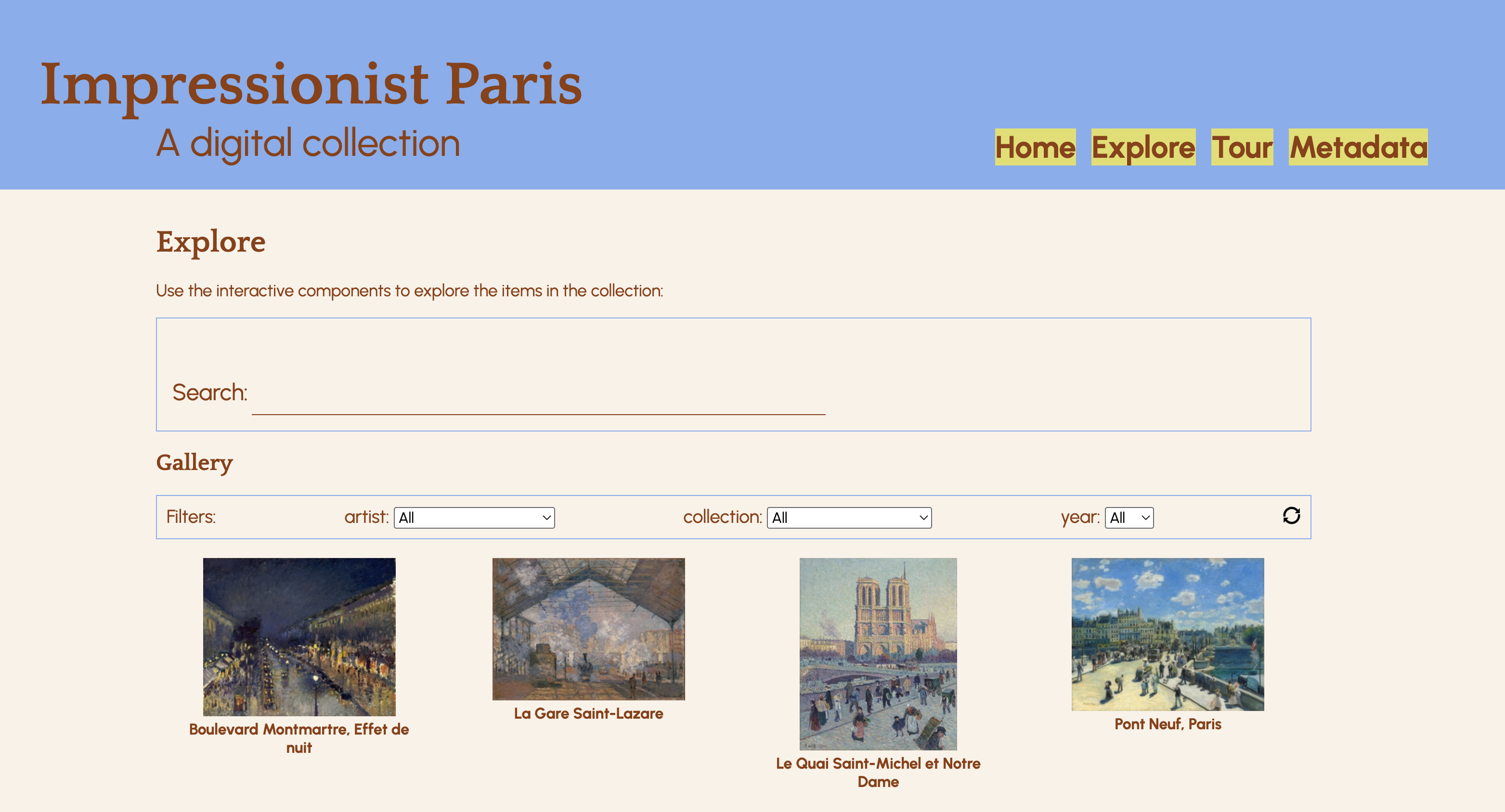 Digital Art Collection Website